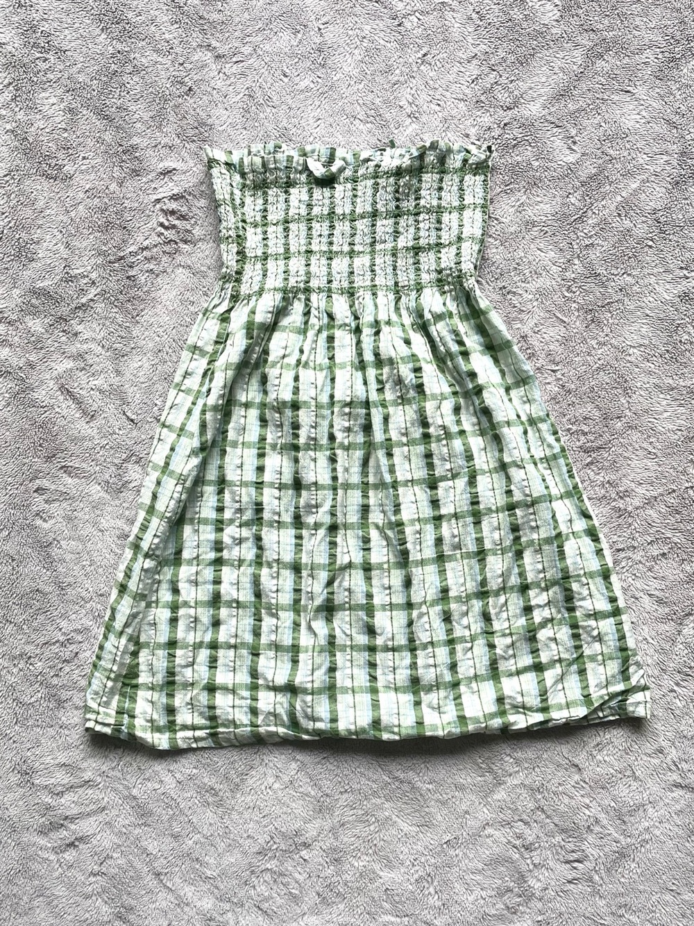 La Vie En Rose Green Plaid Sundress - Picture 3 of 5